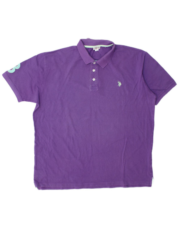U.S. Polo Assn. Mens Graphic Polo Shirt 3XL Purple
