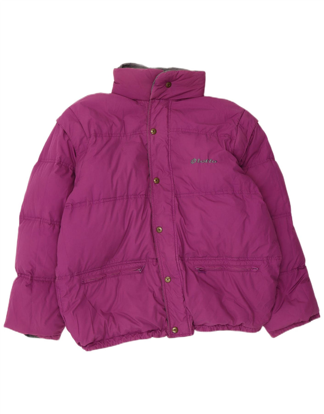 Lotto Mens Reversible Padded Jacket UK 38 Medium Grey Polyester