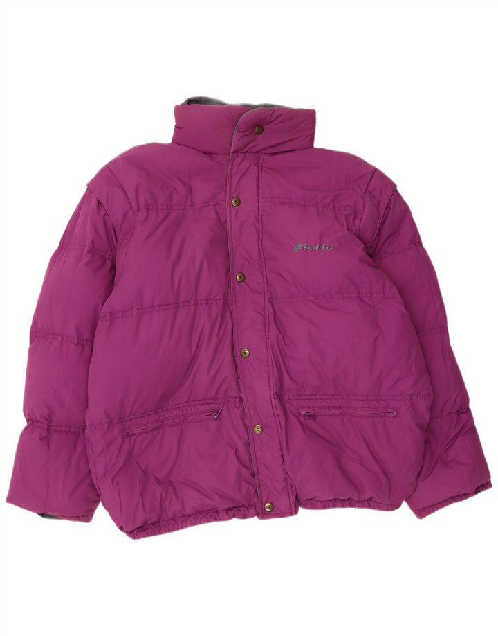 Lotto Mens Reversible Padded Jacket UK 38 Medium Grey Polyester