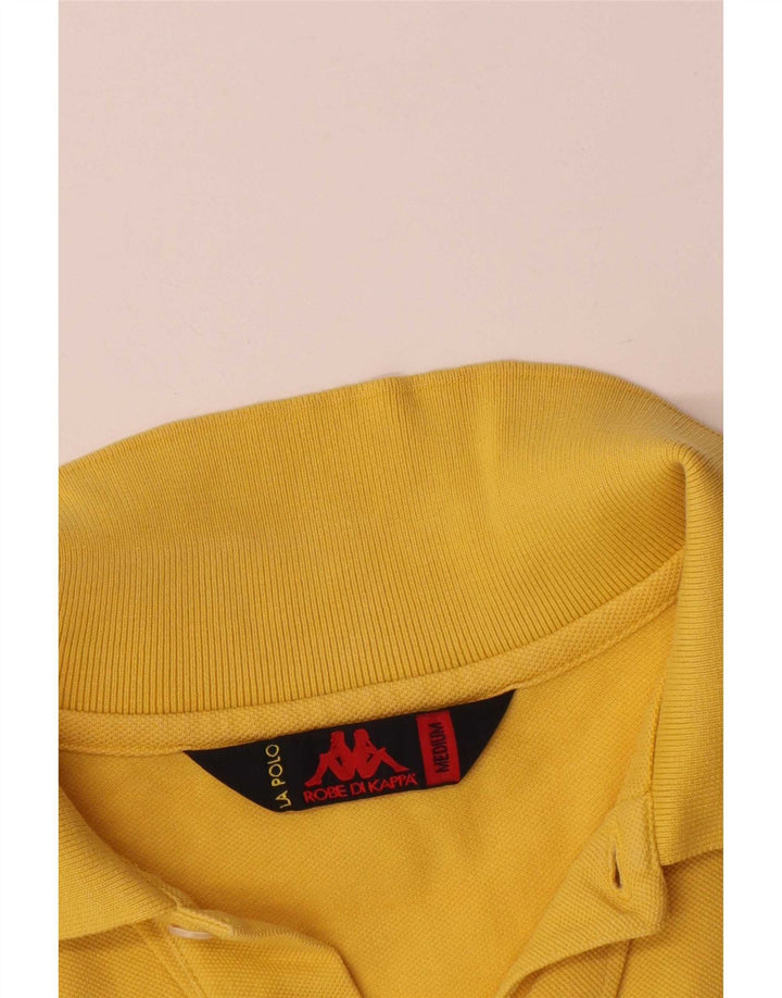 Kappa Mens Polo Shirt Medium Yellow Cotton