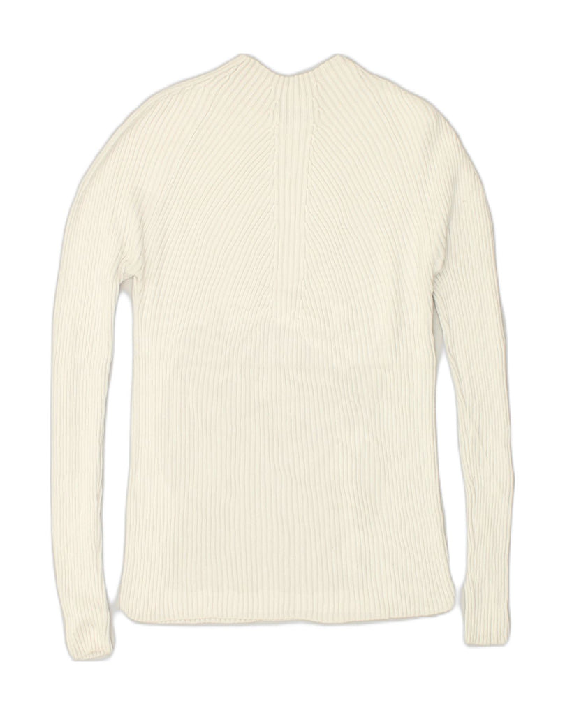 REISS Womens Turtle Neck Jumper Sweater UK 10 Small Off White Viscose | Vintage Reiss | Thrift | Second-Hand Reiss | Used Clothing | Messina Hembry 