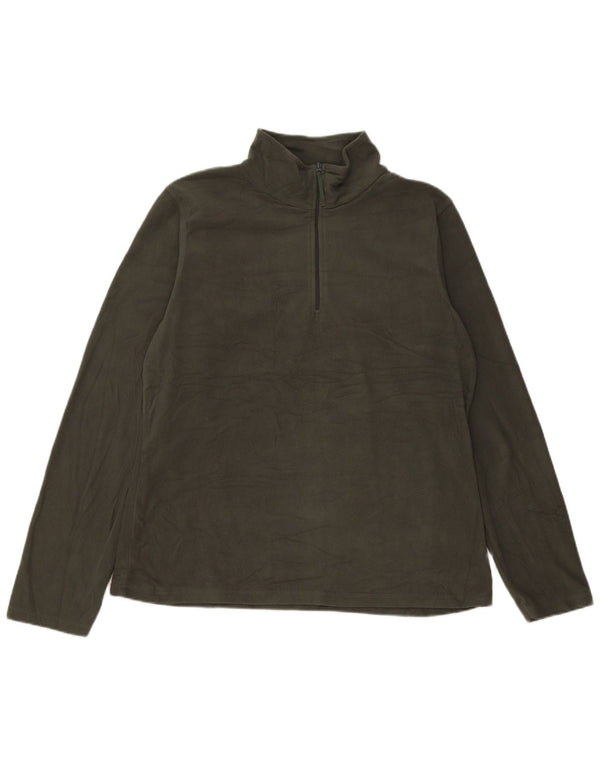 Mountain Warehouse Womens Zip Neck Fleece Jumper UK 16 Large Khaki