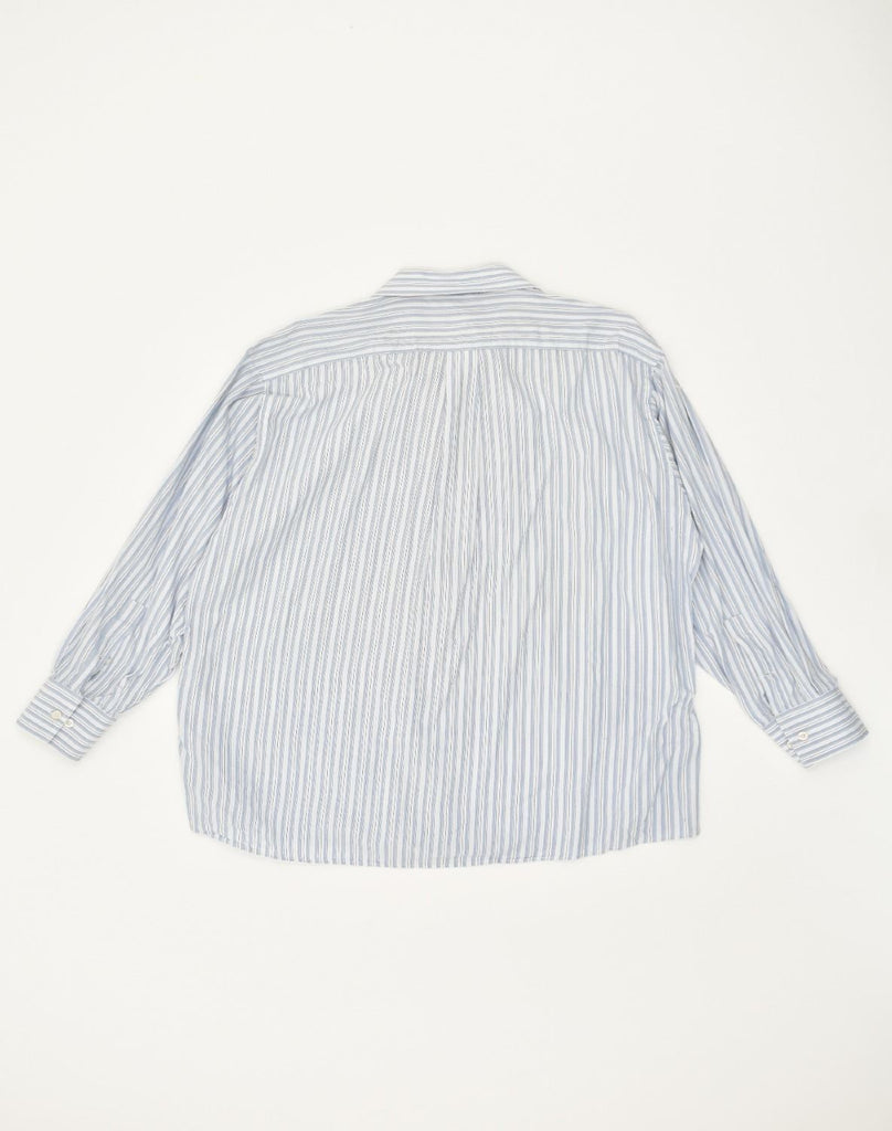 MICHAEL KORS Mens Shirt Size 17 XL Blue Striped Cotton | Vintage Michael Kors | Thrift | Second-Hand Michael Kors | Used Clothing | Messina Hembry 