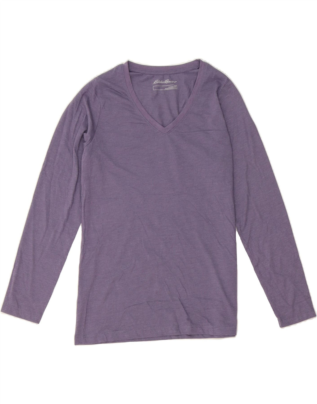 EDDIE BAUER Womens Top Long Sleeve UK 10 Small Purple Cotton Vintage Eddie Bauer and Second-Hand Eddie Bauer from Messina Hembry 