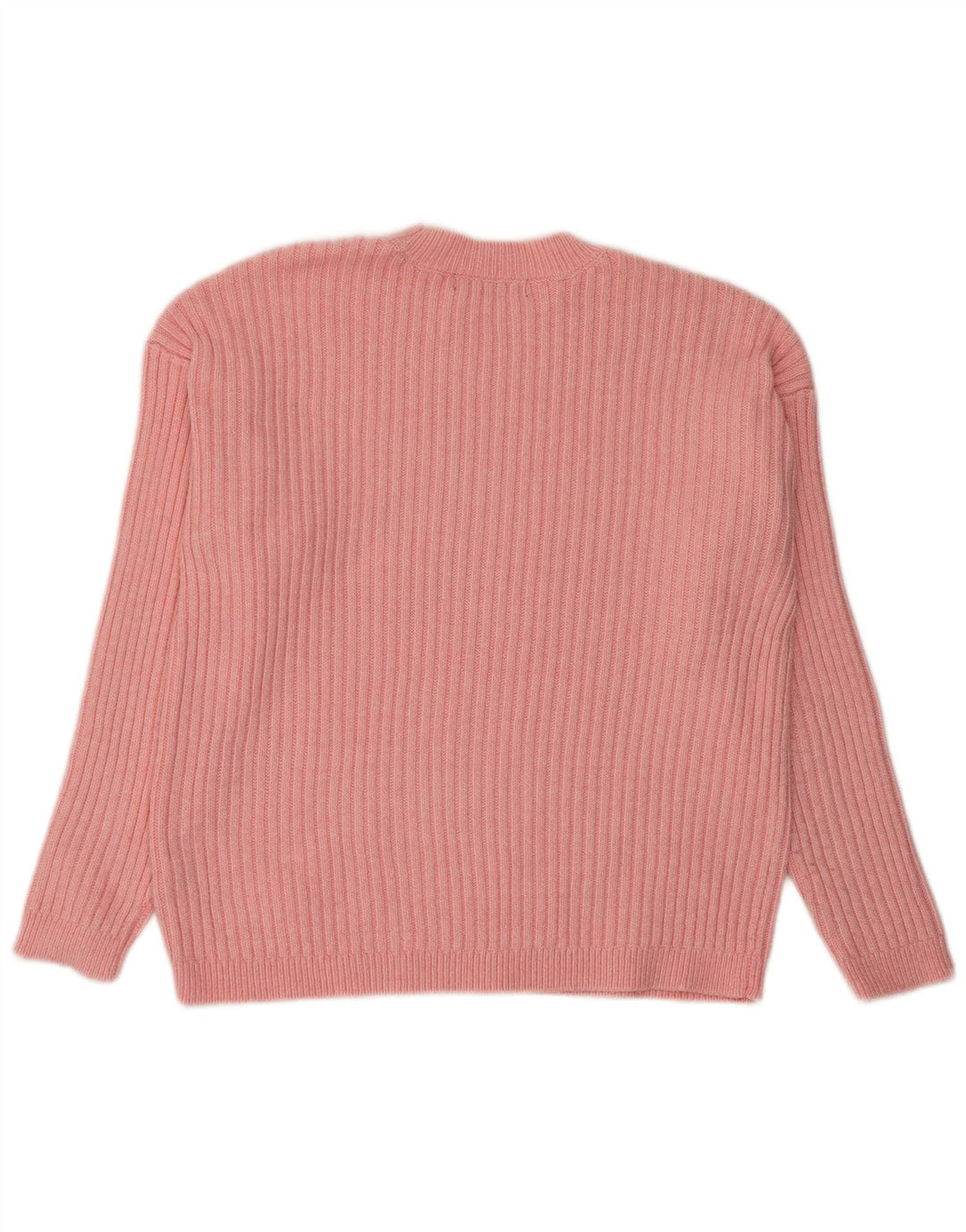 Marks & Spencer Womens Crew Neck Jumper Sweater UK 14 Medium Pink Polyester