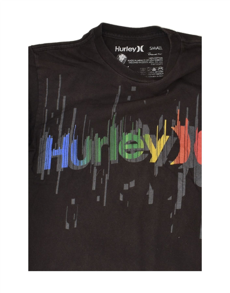 HURLEY Womens Graphic T-Shirt Top UK 10 Small Black Cotton | Vintage Hurley | Thrift | Second-Hand Hurley | Used Clothing | Messina Hembry 