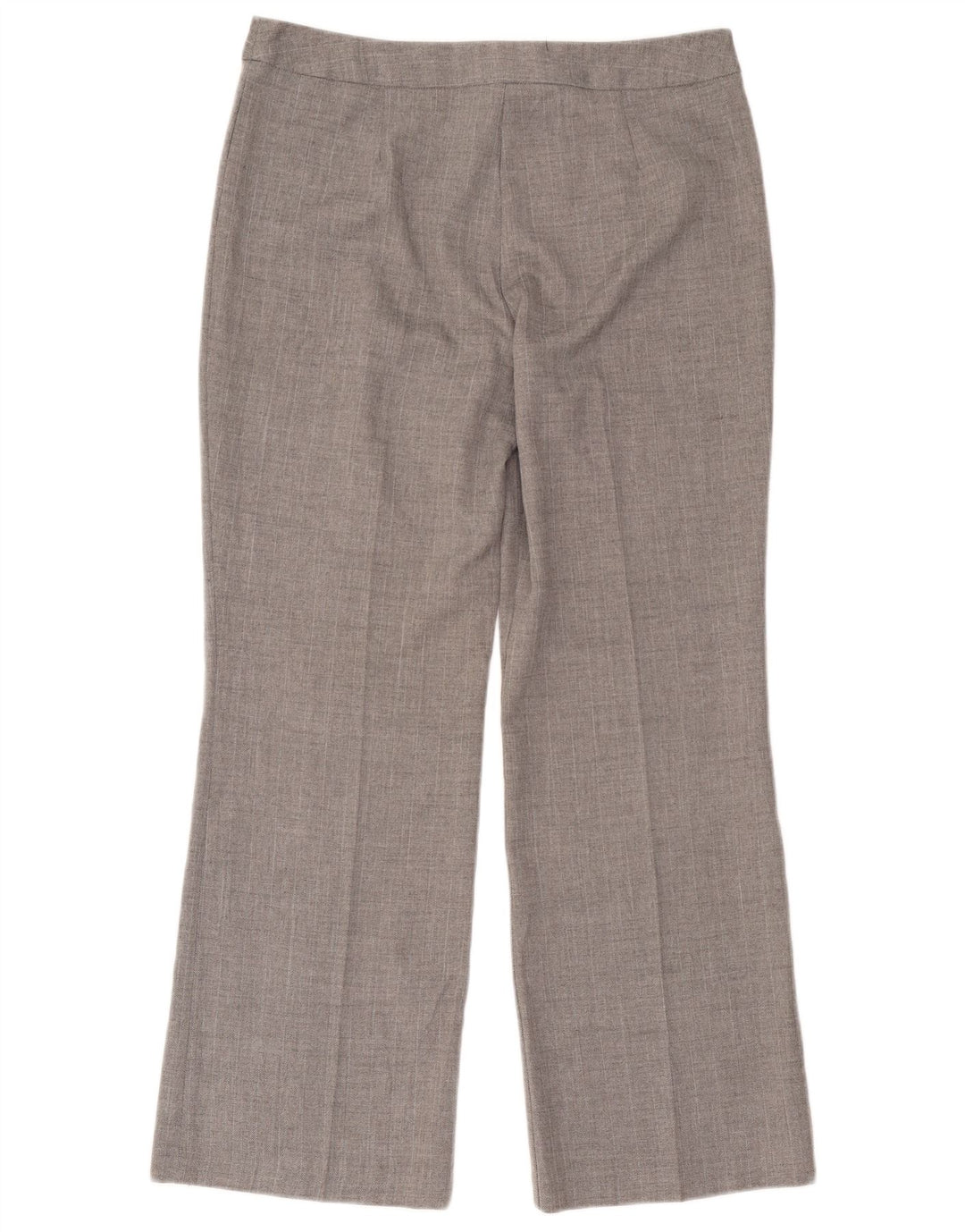 Marks & Spencer Womens Suit Trousers UK 14 Medium W32 L28 Grey Herringbone