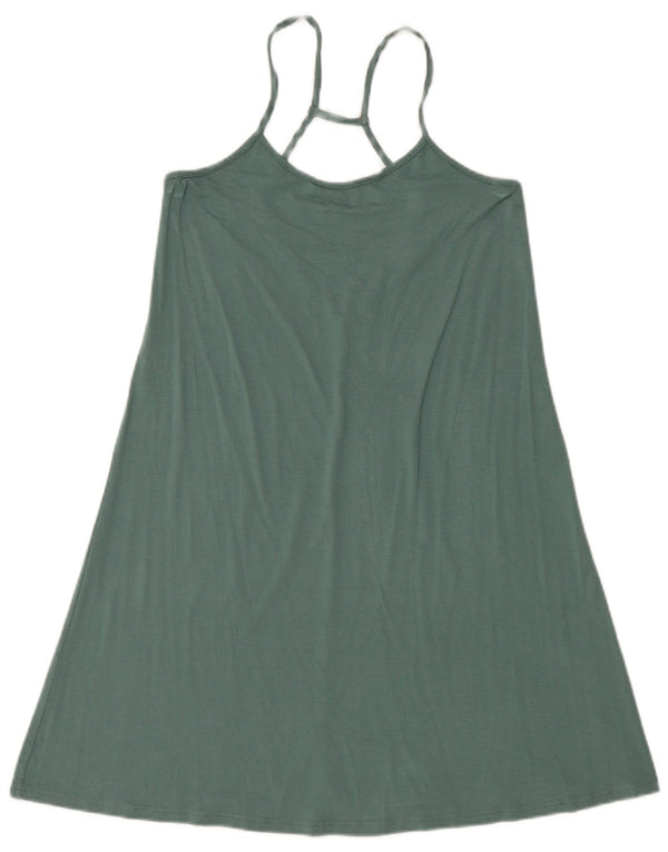 BENETTON Womens Halter Top UK 8 Small Green