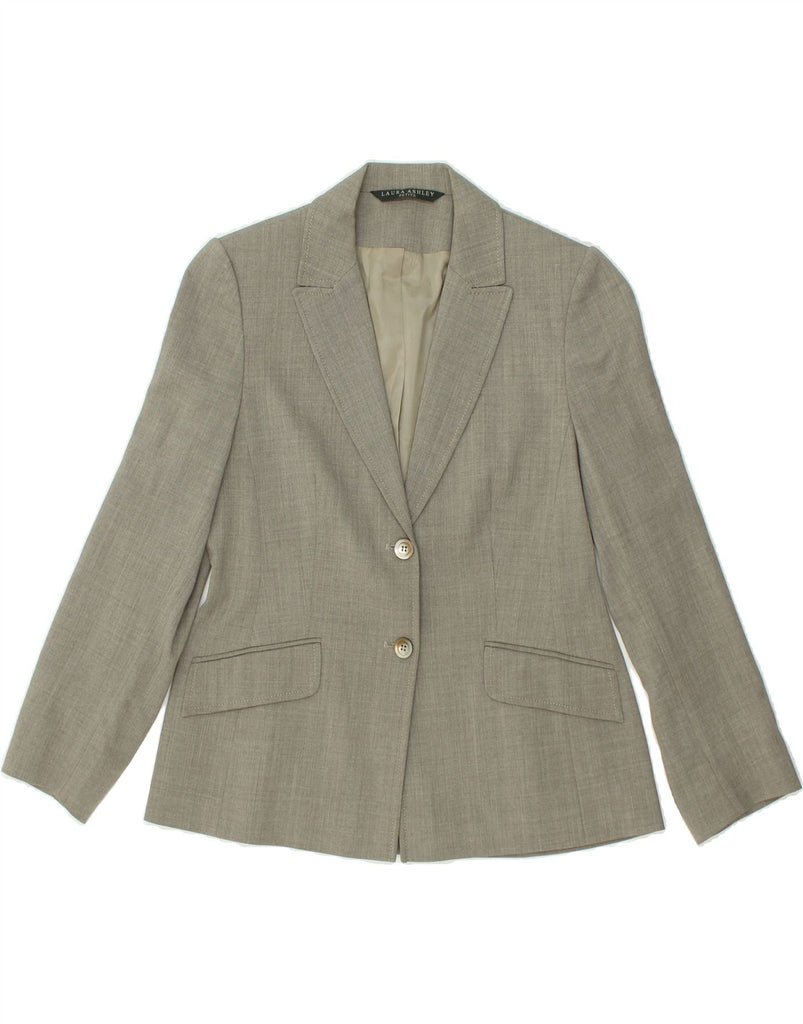 LAURA ASHLEY Womens Petite 2 Button Blazer Jacket UK 10 Small Beige | Vintage Laura Ashley | Thrift | Second-Hand Laura Ashley | Used Clothing | Messina Hembry 