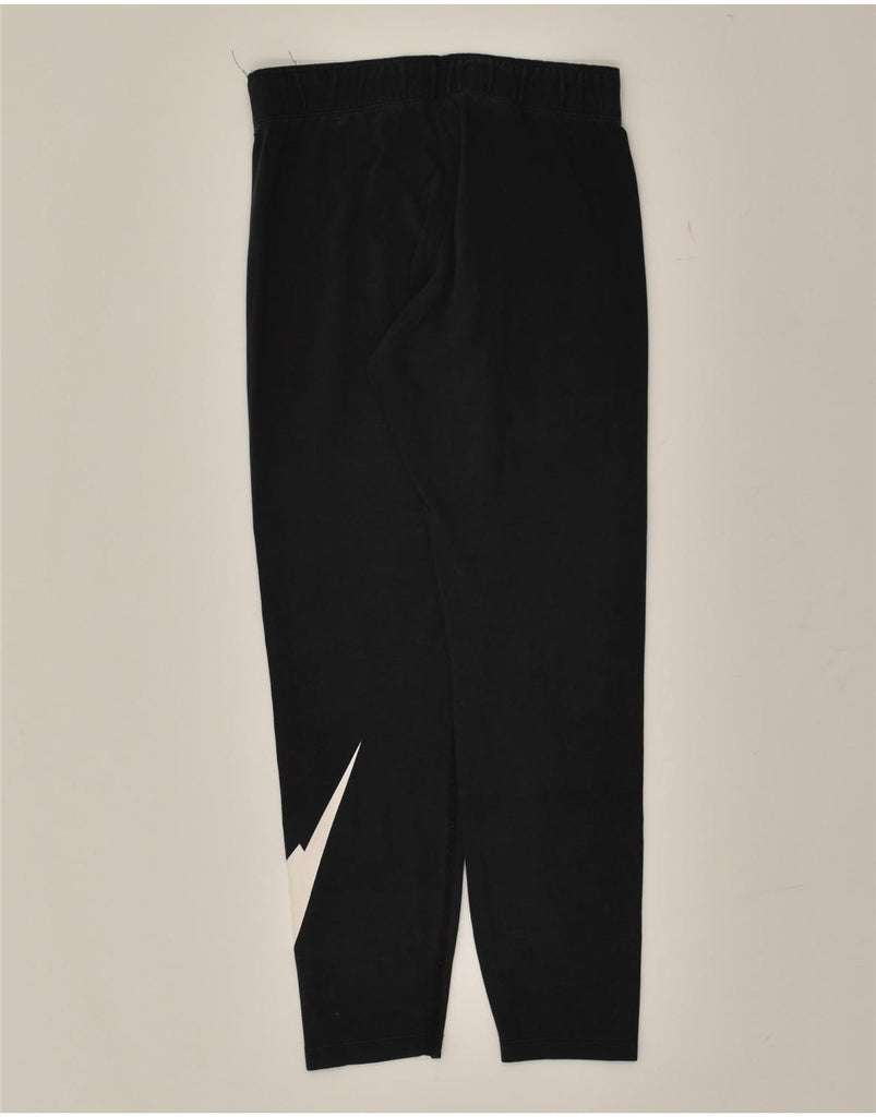NIKE Womens Graphic Leggings UK 8 Small Black | Vintage Nike | Thrift | Second-Hand Nike | Used Clothing | Messina Hembry 