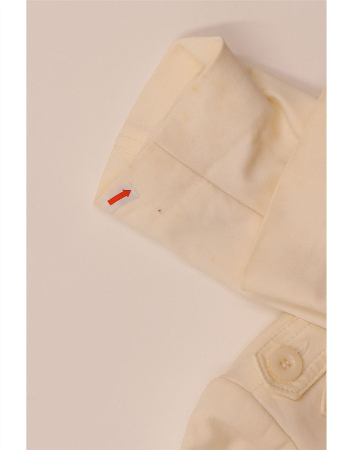 PINKO Womens Military Jacket UK 10 Small Off White Polyamide