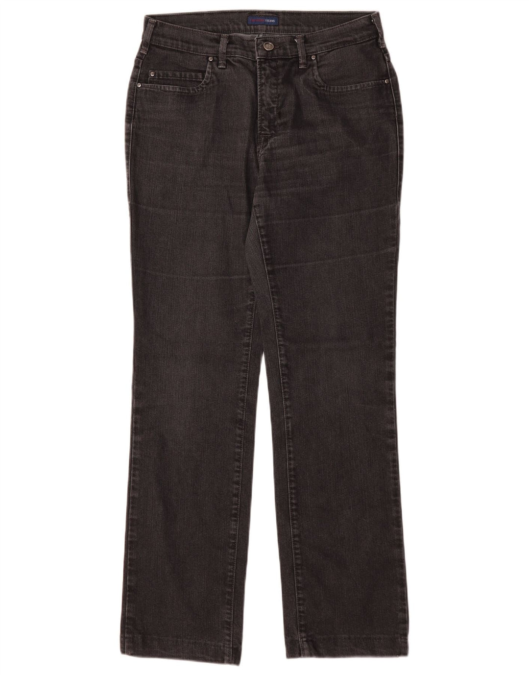 Trussardi Womens Straight Jeans W28 L28 Black Cotton