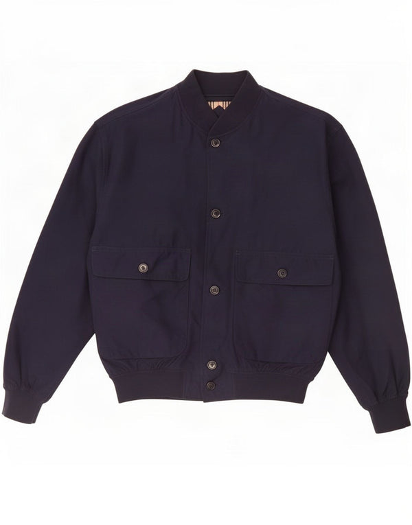 Faciba Mens Bomber Jacket IT 50 Large Navy Blue