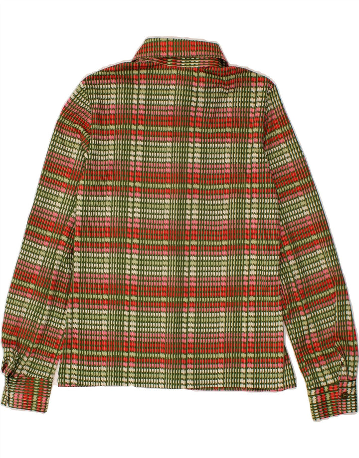 VINTAGE Womens Shirt IT 40 Small Multicoloured Check Polyester Vintage Vintage and Second-Hand Vintage from Messina Hembry 