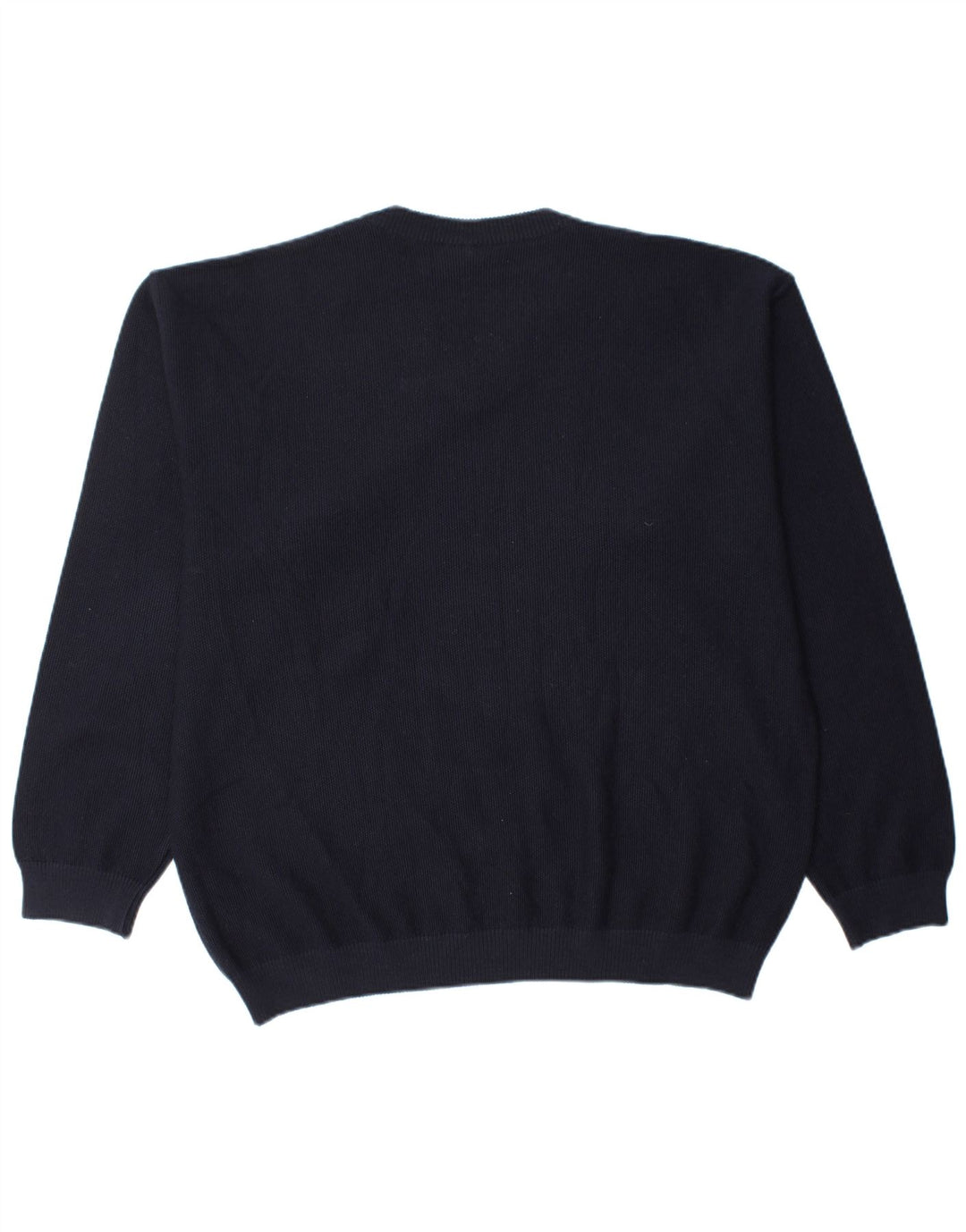 NAVIGARE Mens V-Neck Jumper Sweater 2XL Navy Blue Merino Wool