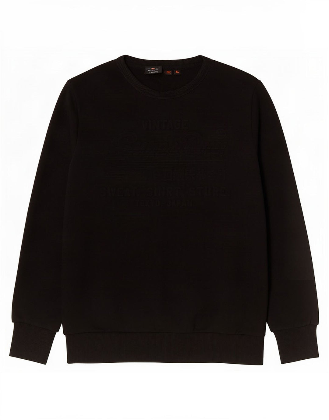 Superdry Mens Sweatshirt Jumper Large Black Cotton