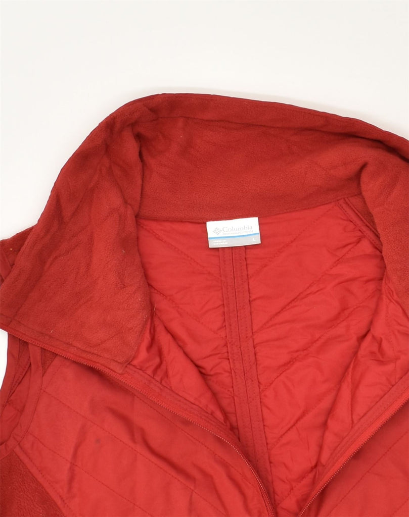 COLUMBIA Womens Fleece Gilet UK 16 Large Red Polyester | Vintage Columbia | Thrift | Second-Hand Columbia | Used Clothing | Messina Hembry 