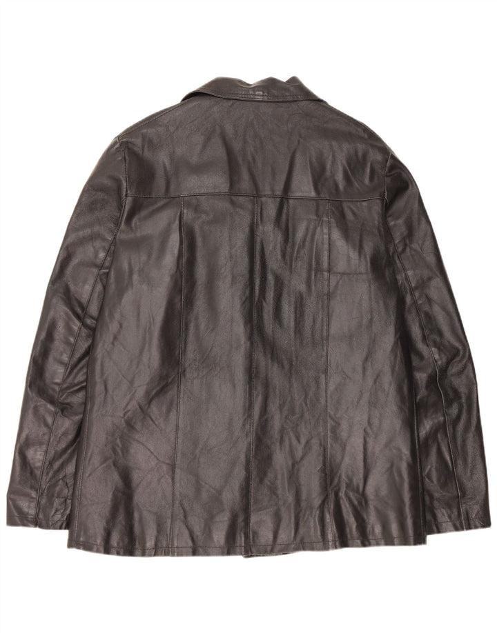 Vintage Mens Leather Jacket UK 38 Medium Black Leather