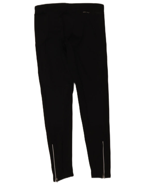 Nike Womens Dri Fit Leggings UK 12 Medium Black Polyester