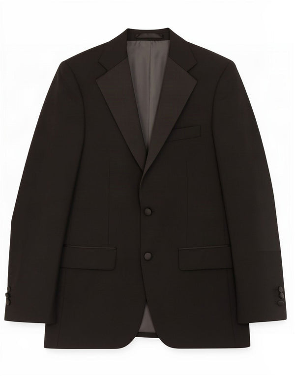 Marks & Spencer Mens 2 Button Blazer Jacket UK 36 Small Black Polyester