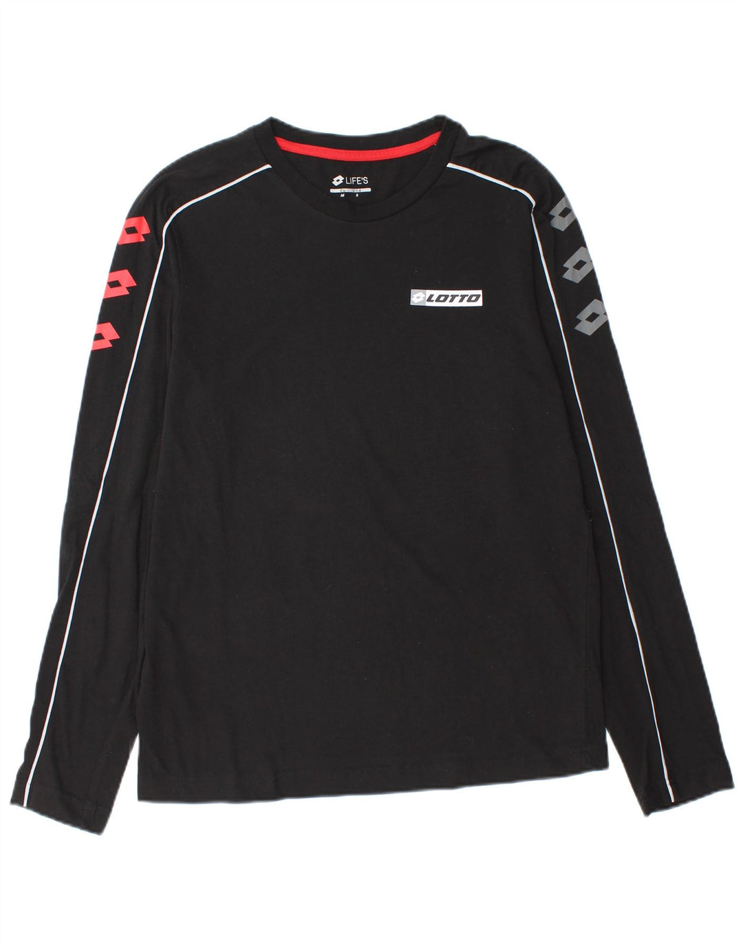 Lotto Mens Graphic Top Long Sleeve Small Black