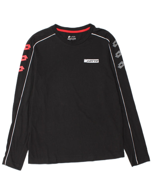 Lotto Mens Graphic Top Long Sleeve Small Black