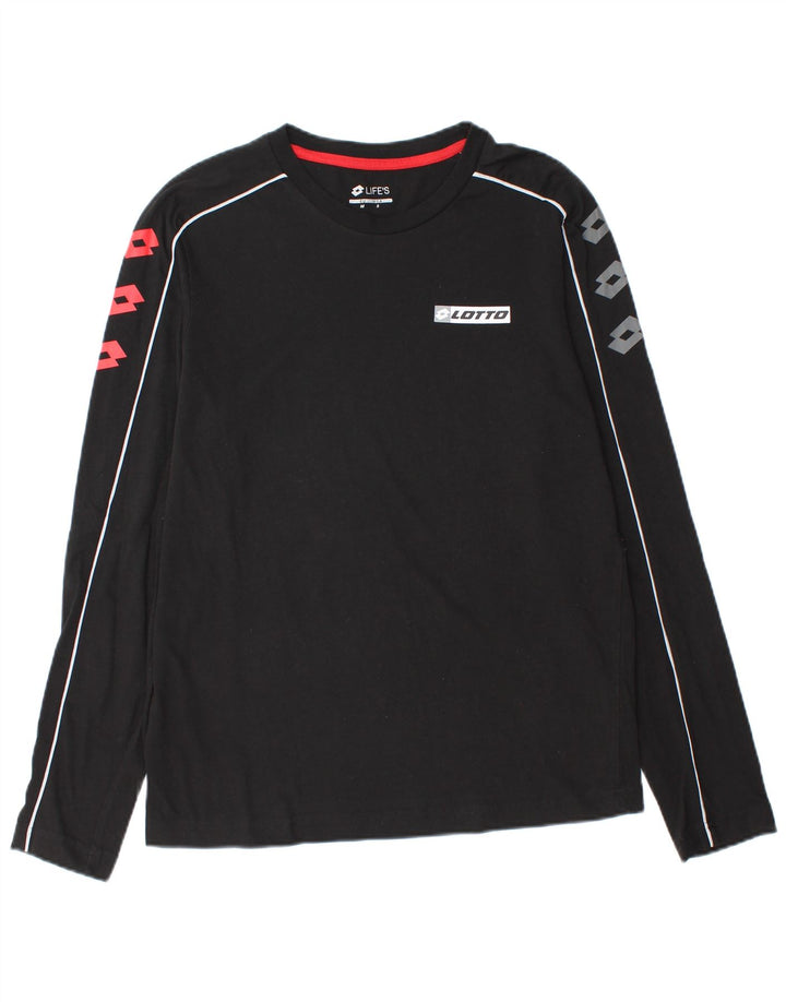 Lotto Mens Graphic Top Long Sleeve Small Black