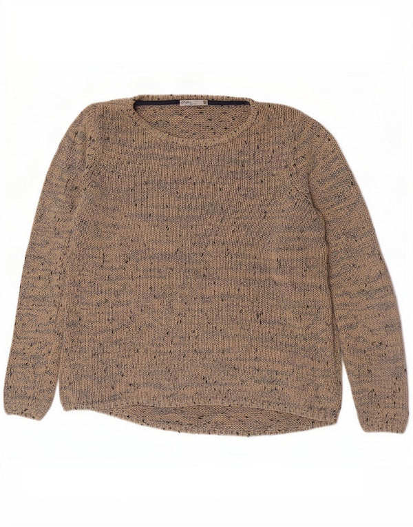 White Stuff Womens Boat Neck Jumper Sweater UK 16 Large Beige Flecked