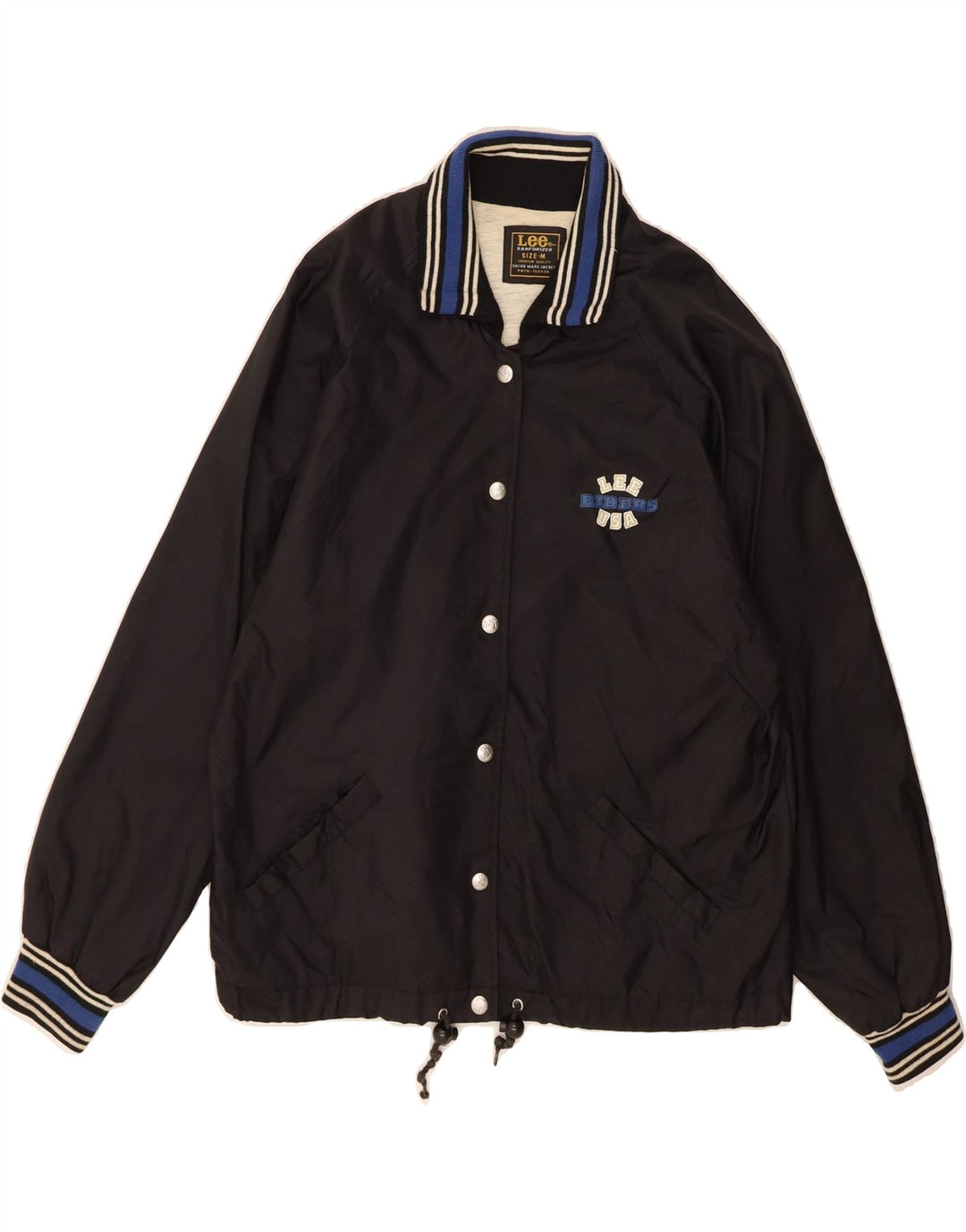 LEE Womens Rain Jacket UK 14 Medium Black Nylon Vintage Lee and Second-Hand Lee from Messina Hembry 