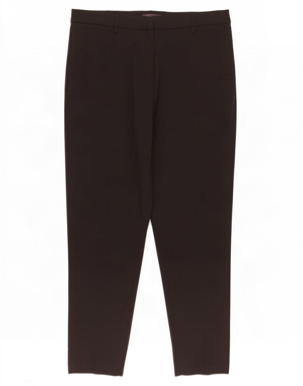 Marks & Spencer Womens Tapered Casual Trousers UK 16 Large W34 L27 Black