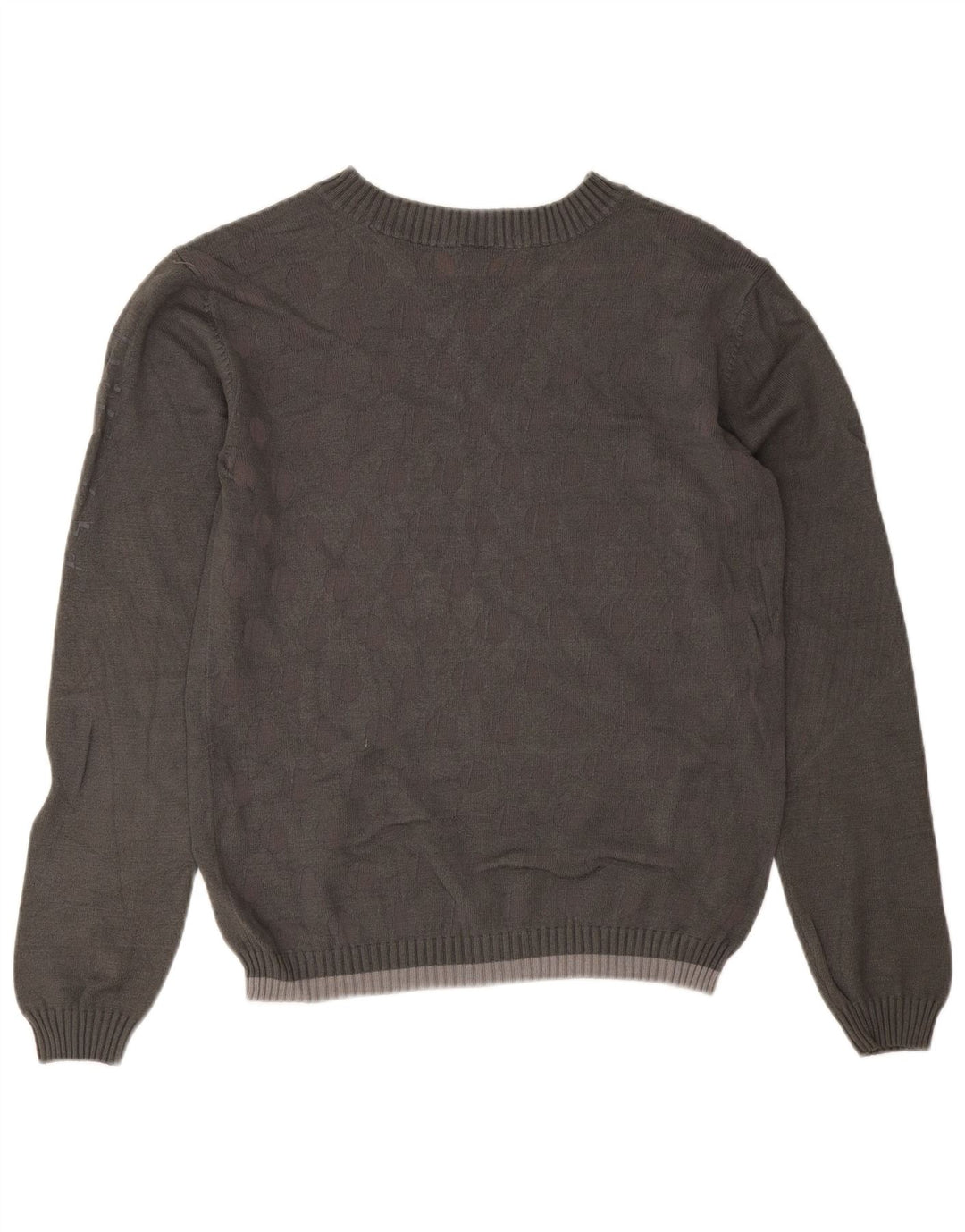 Puma Mens V-Neck Jumper Sweater Medium Grey Viscose