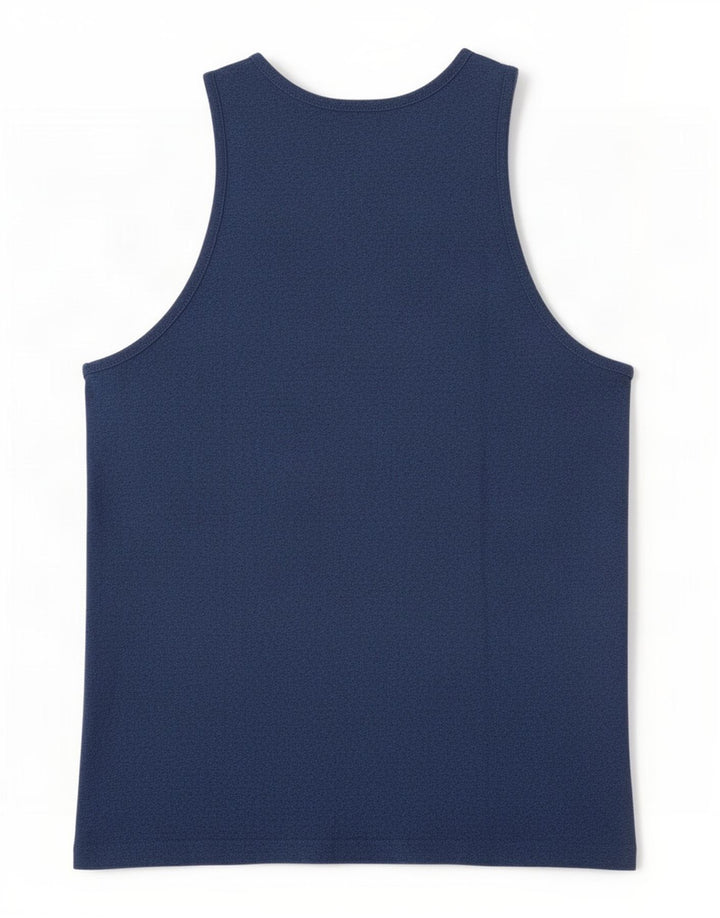 Champion Mens Vest Top Large Blue Flecked Cotton