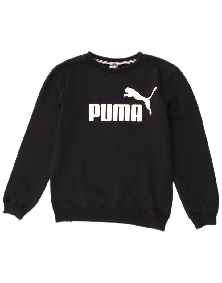 Puma Boys Graphic Sweatshirt Jumper 13-14 Years Black