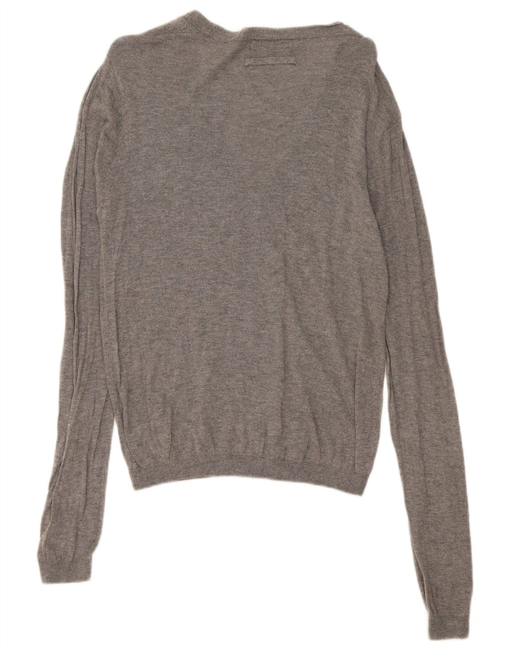 Zara Mens Cardigan Sweater Medium Grey