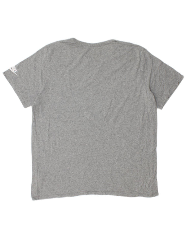 Nike Mens Athletic Cut Graphic T-Shirt Top XL Grey Flecked Cotton