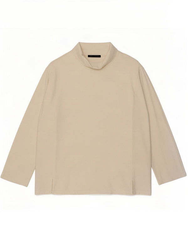 Marks & Spencer Womens Top Long Sleeve UK 14 Large White Cotton
