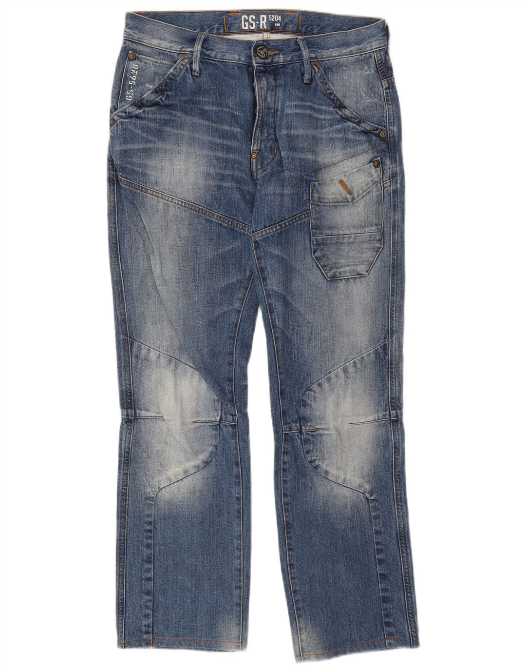 G-Star Mens Straight Jeans W32 L29 Blue Cotton