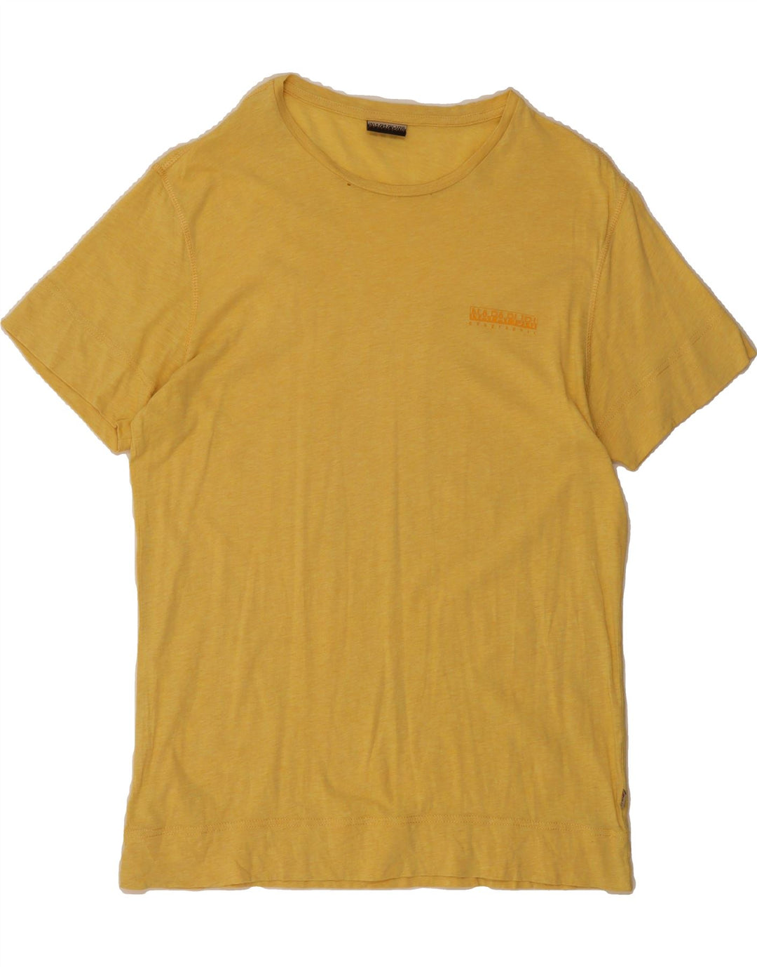 NAPAPIJRI Mens T-Shirt Top Large Yellow Vintage Napapijri and Second-Hand Napapijri from Messina Hembry 