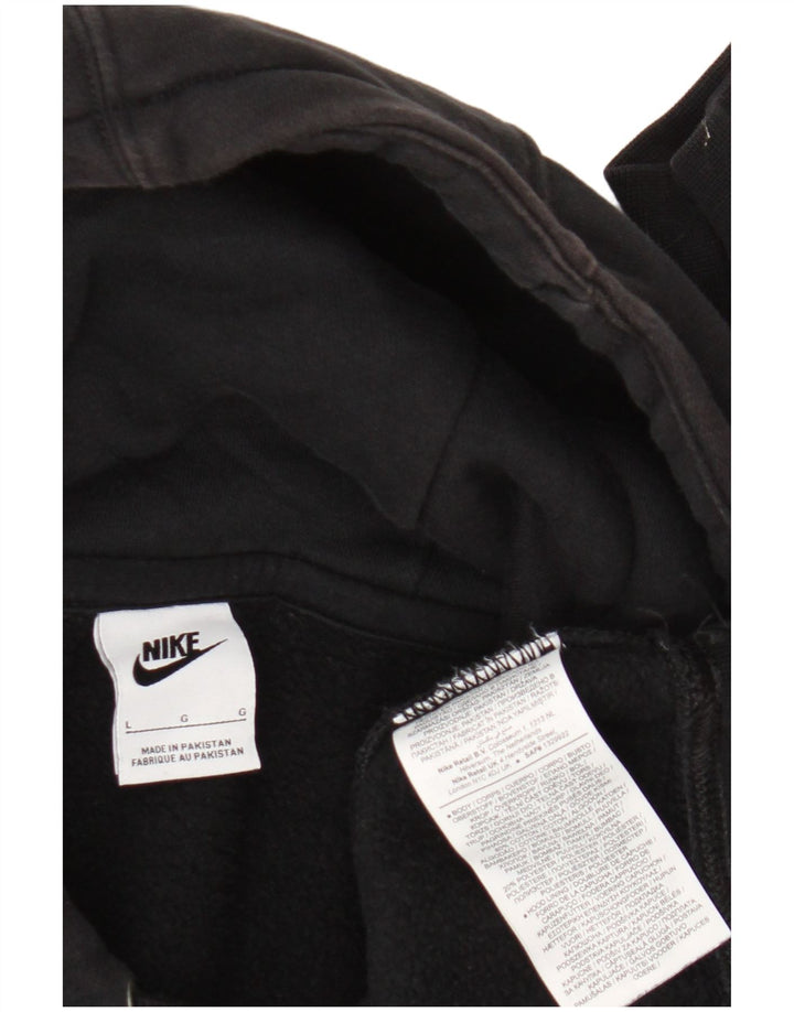 Nike Mens Hoodie Jumper Large Black Cotton