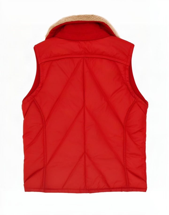 Tommy Hilfiger Womens Padded Gilet UK 14 Medium Red
