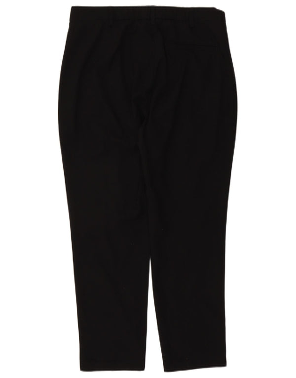 Marks & Spencer Womens Cropped Trousers UK 12 Medium W30 L25 Black