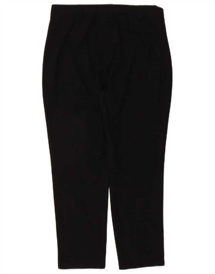 Marks & Spencer Womens Cropped Trousers UK 12 Medium W30 L25 Black