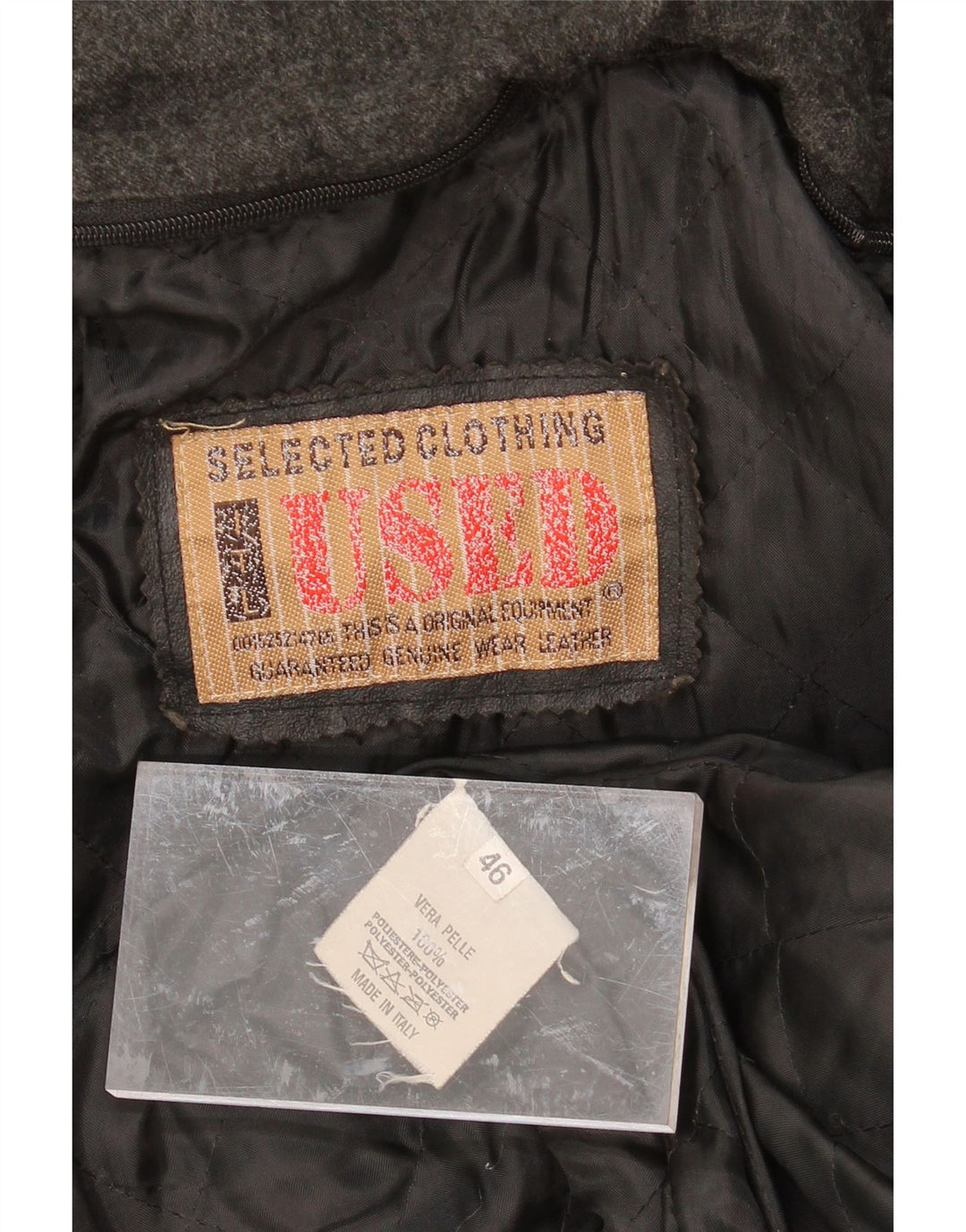 VINTAGE Mens Oversized Hooded Leather Jacket IT 46 Small Black Leather Vintage Vintage and Second-Hand Vintage from Messina Hembry 