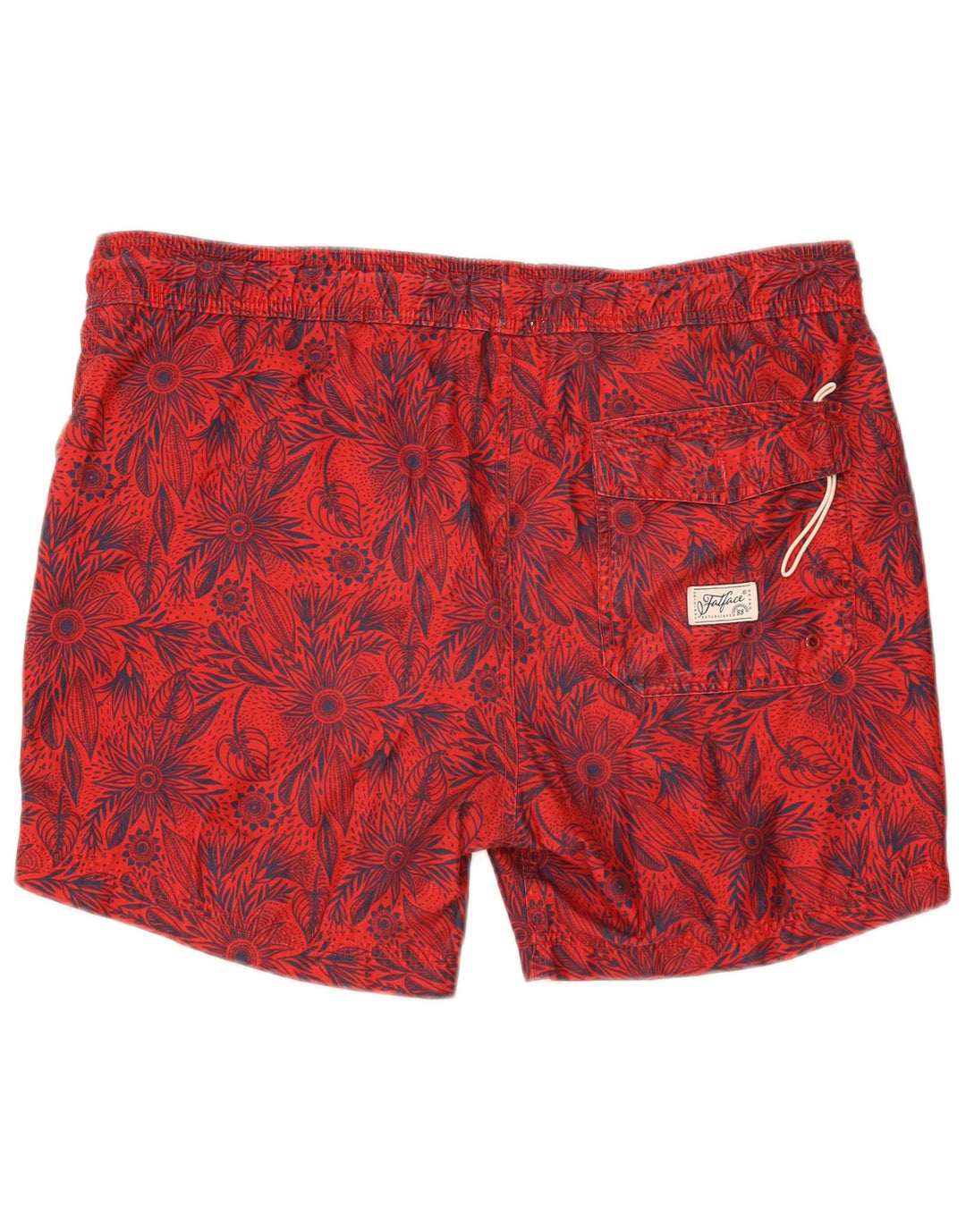 FAT FACE Mens Swimming Shorts Large  Red Floral