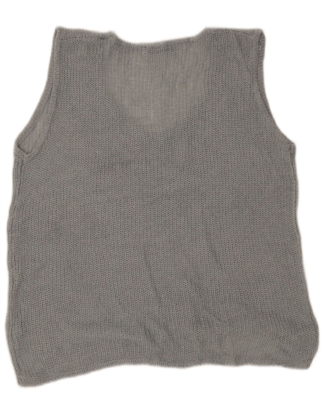 Zara Womens Oversized Vest Tank Top UK 14 Medium Grey Acrylic