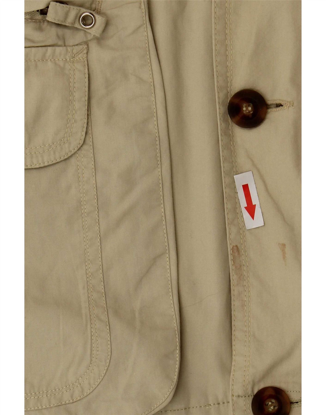 Vintage Mens Military Jacket UK 38 Medium Beige