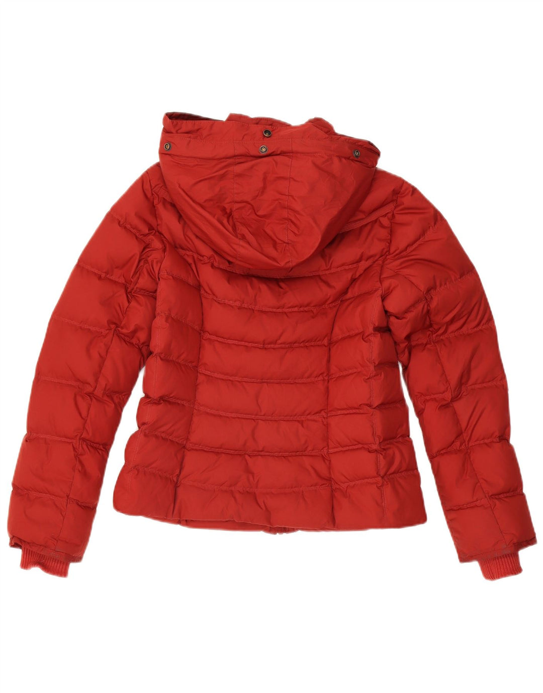Timberland Womens Hooded Padded Jacket UK 12 Medium Red Polyester