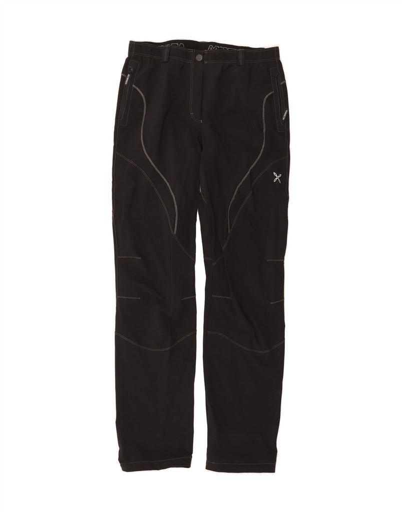 MONTURA Womens Straight Casual Trousers XL W34 L34 Black Polyamide Vintage Montura and Second-Hand Montura from Messina Hembry 