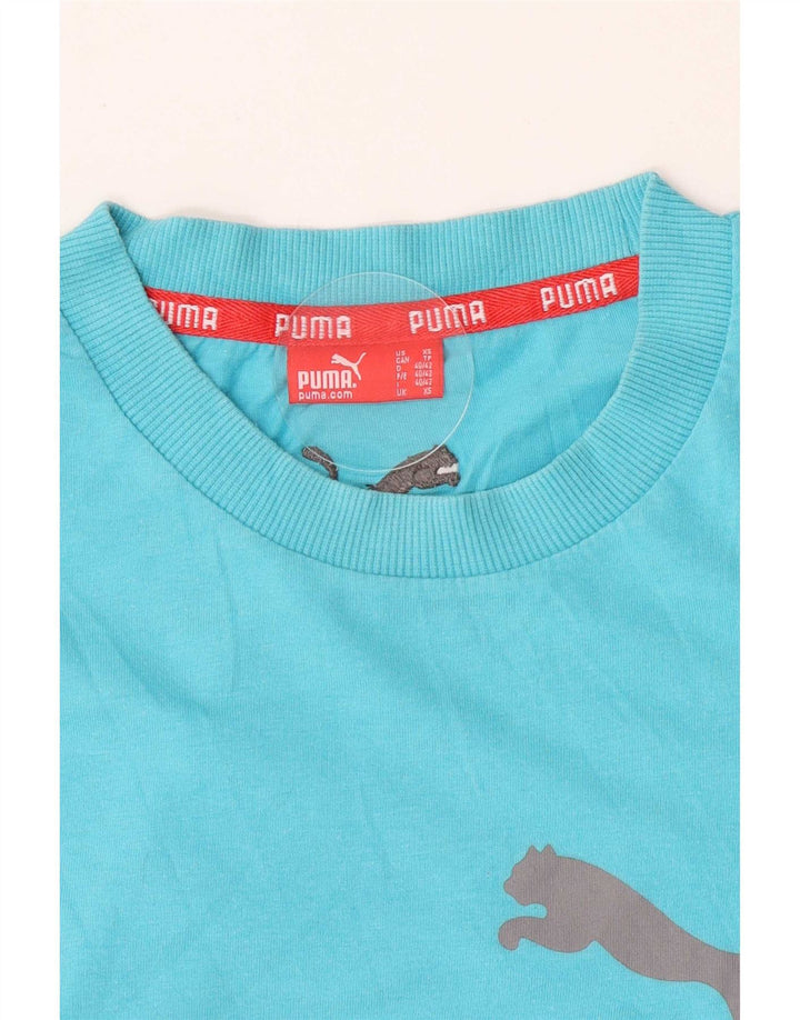 Puma Mens Graphic T-Shirt Top XS Blue