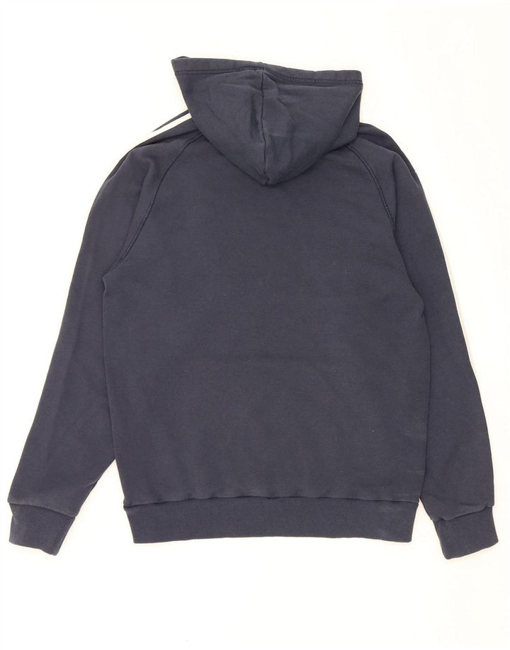 ADIDAS Mens Hoodie Jumper Medium Navy Blue Cotton